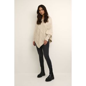 Cream - Poncho - Beige - 100% Polyester - Losvallend Ontwerp
