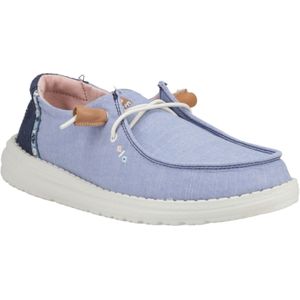 HEYDUDE Wendy Chambray Boho 100% Katoen Blauwe Damesschoenen