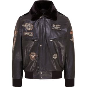 US Air Force - Lieksa - Bomberjack - Zwart - Leren