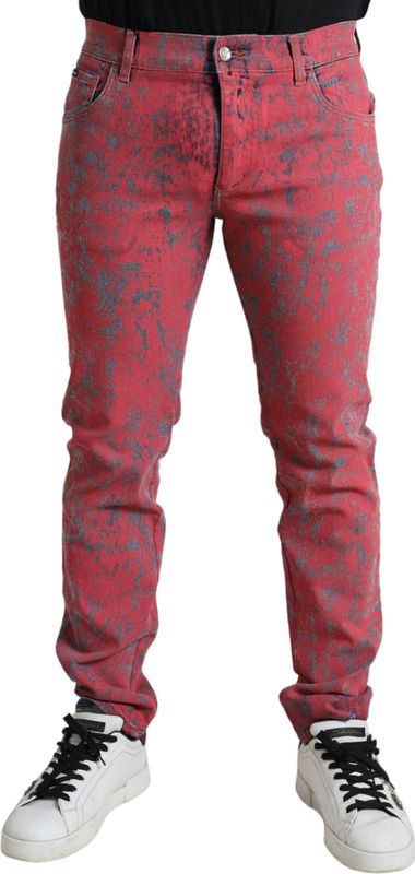 Dolce & Gabbana - Skinny Jeans - Rood - 98% Katoen 2% Elastaan