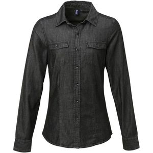 Premier Dames/Dames Stitch Shirt (Zwarte denim)