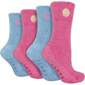 4-Pack Dames Fleece Thermische Slipper Lounge Bed Sokken voor Ultiem Comfort