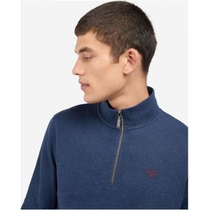 Barbour Starbeck Marineblauw Sweatshirt Met Halve Rits - Maat M