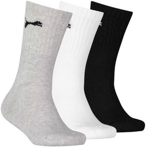 Puma Kinder/Kinder Logo Crew Sokken (Pak van 3) (Zwart/Wit/Grijs)