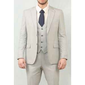 Heren - 3-delige Kostuum - Donkergrijs - Prince Of Wales - Werkkleding