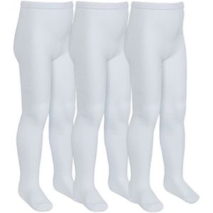 Sock Snob - 3 Paar Meisjes Bamboe Panty's Multipack | Effen Panty's voor School - Wit