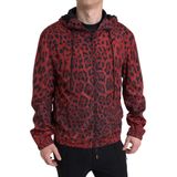 Dolce & Gabbana - Gedurfd Rood Luipaard Hooded Bomberjack - Veelkleurig - Nylon