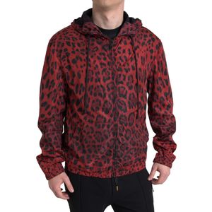 Dolce & Gabbana - Gedurfd Rood Luipaard Hooded Bomberjack - Veelkleurig - Nylon
