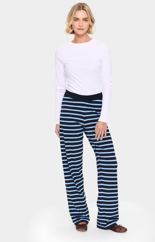 Saint Tropez, Dames, Broeken, Blauw, Maat: L