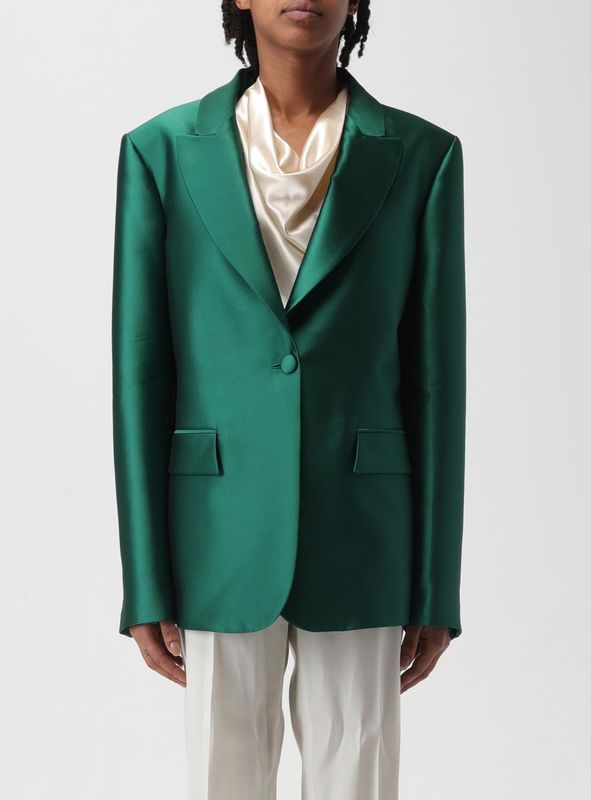 Alberta Ferretti, Dames, Jassen, Groen, Maat: M Leer,