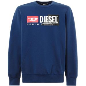 Diesel Unisex Volwassenen Snit Division Logo Sweatshirt (Navy Blauw)