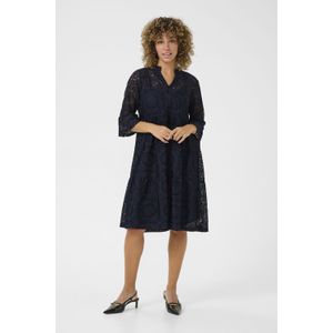Cream Jurk 'Tiley'  navy