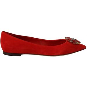 Met Kristallen Versierde Suede Loafers