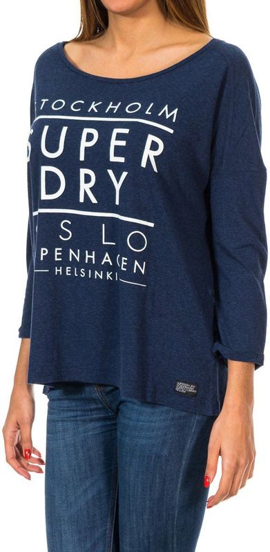 Nordic - Slouch Crew G60119XNS - Dames Sweater - Donkerblauw - 3/4 Mouwen