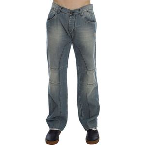 Ermanno Scervino Blue Wash Cotton Denim Baggy Fit Jeans Voor Heren - Maat 34 (Taille)