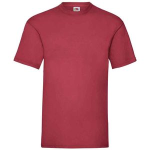 Fruit of the Loom Heren Valueweight T-Shirt (Baksteen Rood)