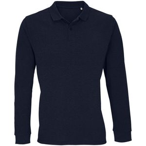 SOLS Unisex Adult Planet Piqué Poloshirt met lange mouwen (Franse marine)
