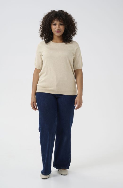 Dames tricot T-shirt KAFFE Curve Lizzy