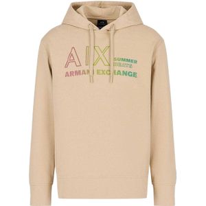 Armani Exchange Heren pull over hoodie (Beige)