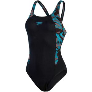 Speedo Dames/dames Hyperboom Splice Eco Endurance+ One Piece Swimsuit (ZWART/BLAUW)