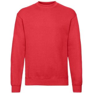 Fruit Of The Loom Unisex Sweatshirt Met Klassieke Schouder (Rood) - Maat 3XL