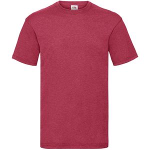 Fruit of the Loom Heren Valueweight T-Shirt (Vintage Heide Rood)
