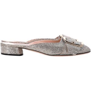 Casadei Alexa Laag-Hak Muiltjes in Goud Glitters