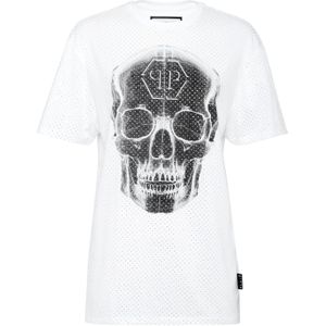 Philipp Plein, Dames, Tops, Wit, Maat: XS Katoen,