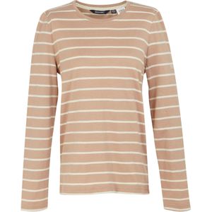 Regatta Dames/Dames Federica II Stripe T-shirt met lange mouwen (Warm Taupe/Licht Vanille)