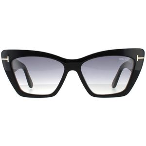Tom Ford zonnebril Wyatt FT0871 01B Shiny Black Gray Smoke Gradiënt | Sunglasses