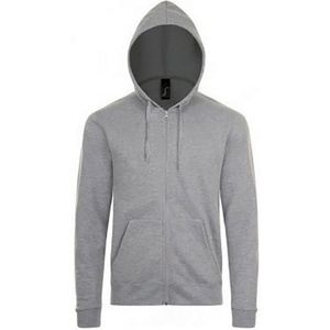 SOLS Herenstenen Ritssluiting In De Vorm Van Een Gewone Hoodie (Grijze Mergel) - Maat 2XL