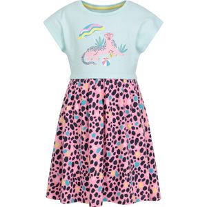 Mountain Warehouse Jurk van organisch katoen met luipaardprint voor meisjes (Lichtblauw)