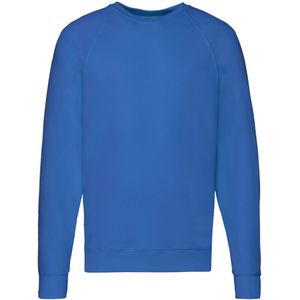 Fruit of the Loom Unisex Lichtgewicht Raglan Sweatshirt voor volwassenen (Koningsblauw)