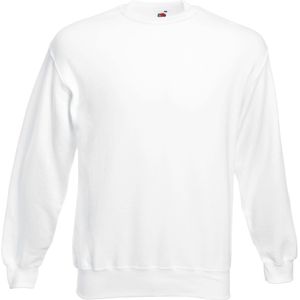Fruit of the Loom Heren Klassiek Effen Drop Shoulder Sweatshirt (Wit)