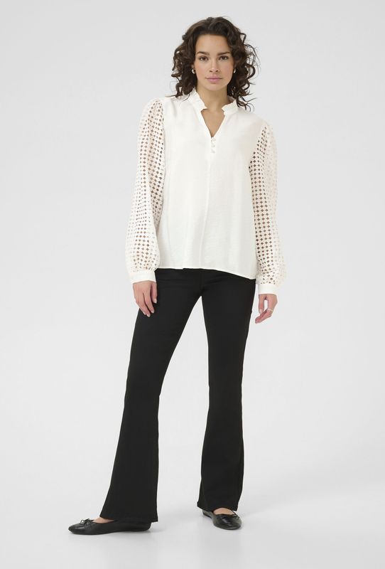 Blouse met lange mouwen KAtulle Regular fit white