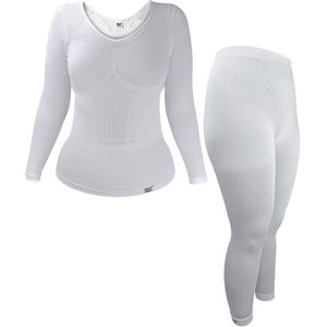 Heat Holders - Dames Thermisch Ondergoed Set - Top & Long Janes - Wit