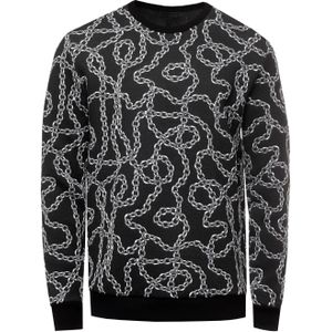 Rusty Neal - Jacquard Trui - IJzeren Design - Normale Pasvorm - Ronde Hals