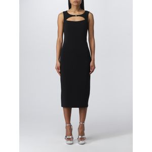 Midi-jurk met sleutelgat-halslijn