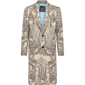 Philipp Plein, Heren, Mantels, Beige, Maat: M Wol,
