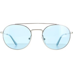 Calvin Klein zonnebril CK18116S 046 Nikkel vast lichtblauw | Sunglasses
