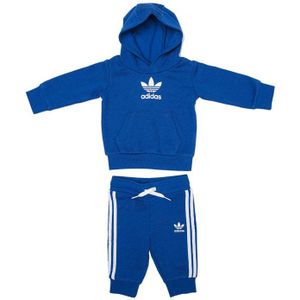 Boy's adidas Originals Infant Trefoil Hoody Set in royal white