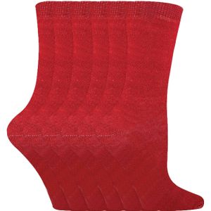 6 Paar Kinderen Jongens Meisjes Middenkuit Effen Kleur Casual Katoenen Dressokken