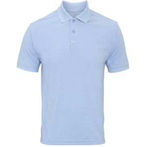 Premier Heren Coolchecker Pique korte mouw Polo T-Shirt (Lichtblauw)