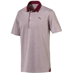 Puma - Diamond Jaquard - Golf Poloshirt - Burgundy - Performance Fit