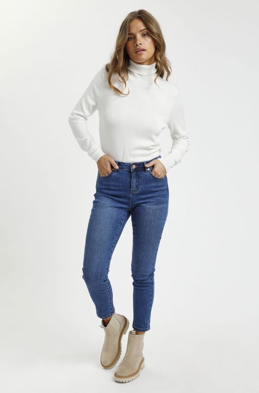 KAFFE - Sinem HW 7/8 - Damesjeans - Donkerblauw