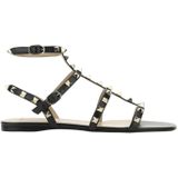 Valentino Garavani - Sandalen - Zwart - Leer