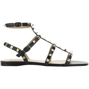 Valentino Garavani - Sandalen - Zwart - Leer