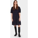 SAINT TROPEZ - GeleksaSZ - Jurk - Nachtblauw - Katoen - Knielengte