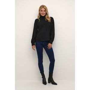 Blouse met lange mouwen Regular fit Black