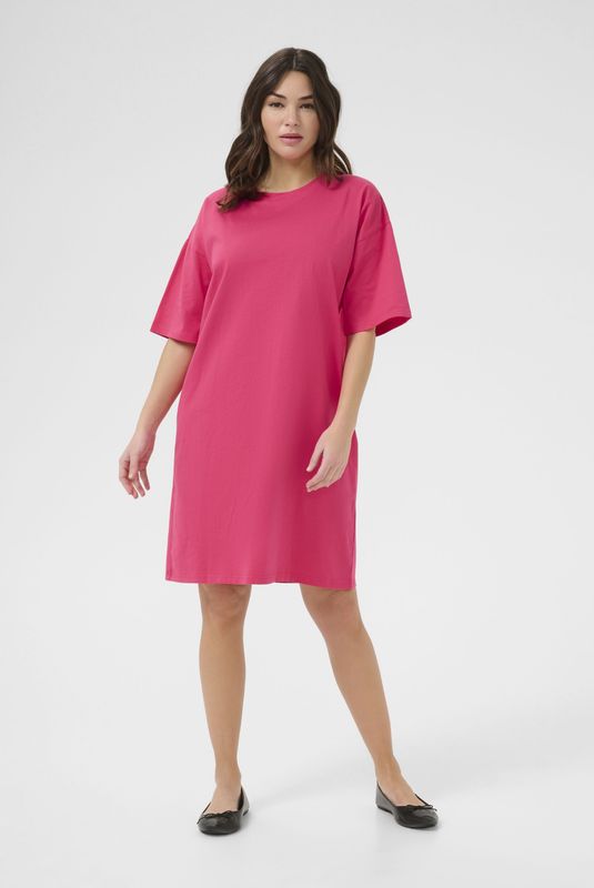 Jurk - Oversize Fit - Pink - Boven de Knie - 100% Katoen